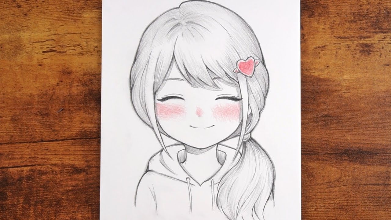 How to Draw a Cute Anime Girl (Beginner Friendly Sketch Tutorial
