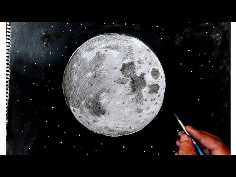 moon drawing I moon surface drawing I how to draw