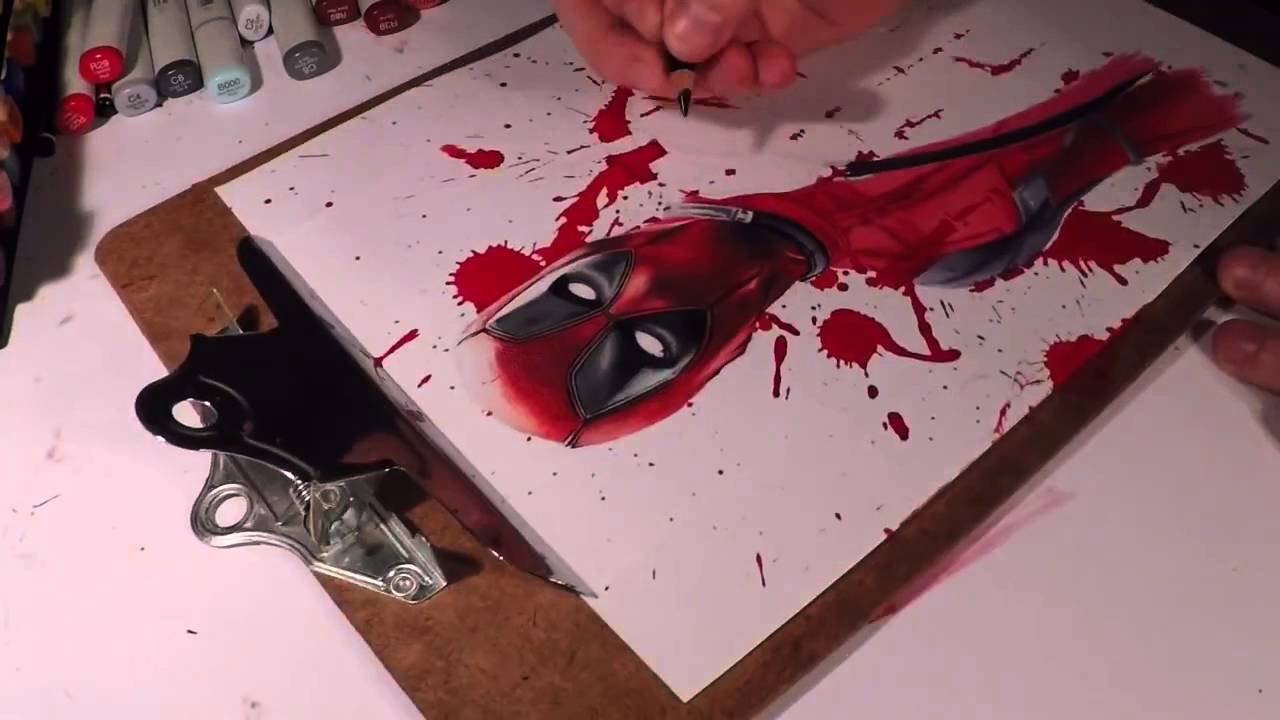 How to draw  Deadpool