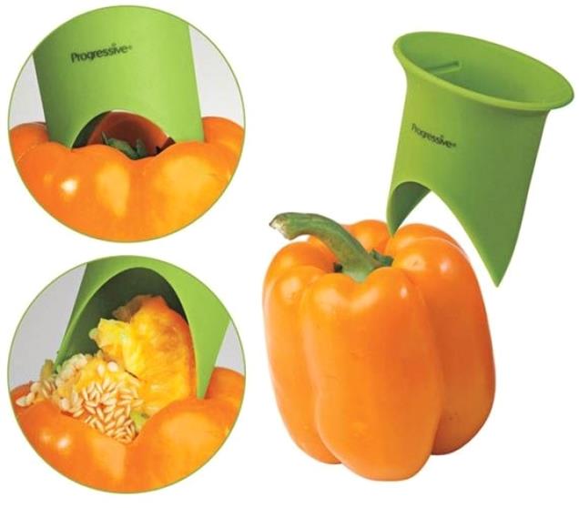 remove the core from bell peppers