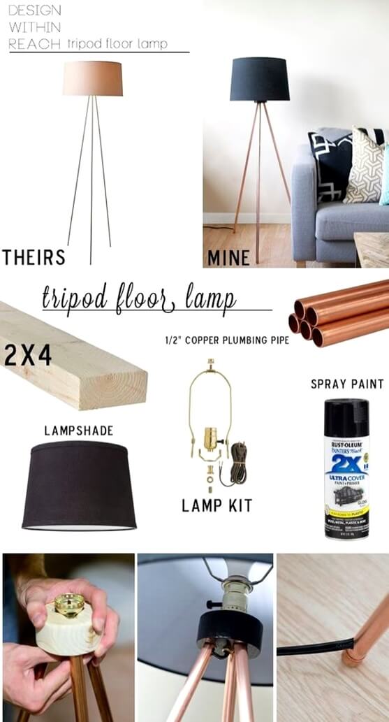 floor-lamp-hand-made-diy- diy-home-decor-craft-ideas