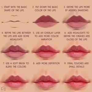 20+ How to draw lips | Sky Rye Design