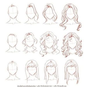 30+ How to draw hair | Sky Rye Design