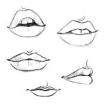 20+ How to draw lips | Sky Rye Design