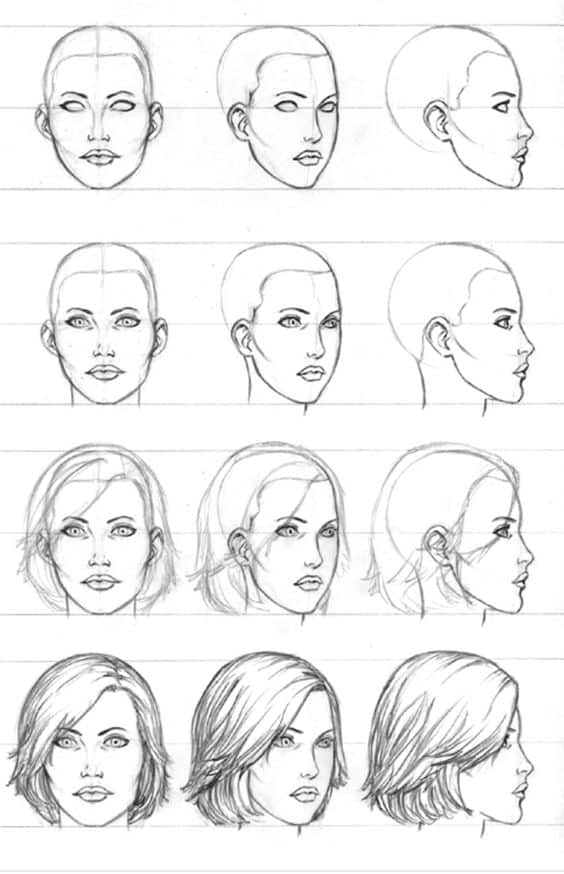 30+ how to draw a face, for beginners and pro | Sky Rye Design