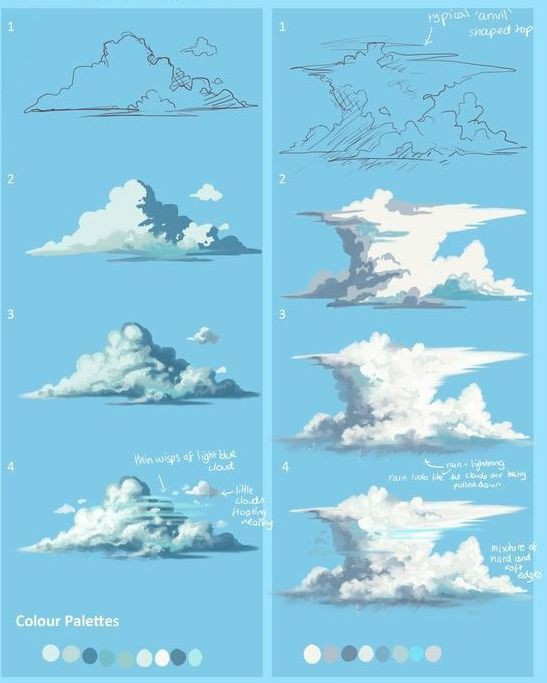 drawing tips for beginners-clouds
