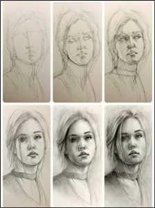 How To Draw Portraits Tutorials And Ideas Sky Rye Design   Drawing Portrait 224x300 