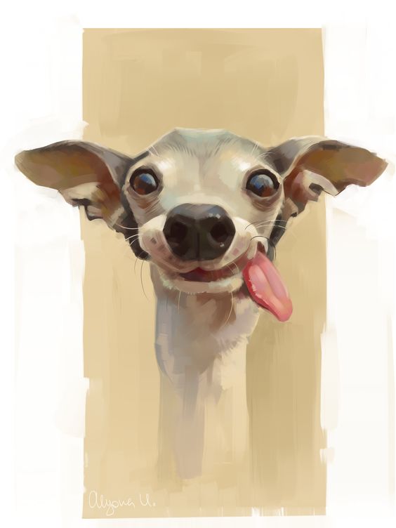a dog with its tongue out