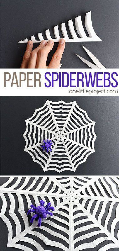 a paper spider web made out of paper