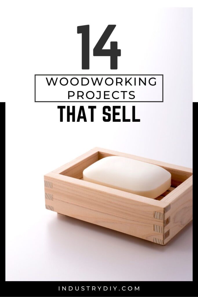 a wood box with a bar of soap
