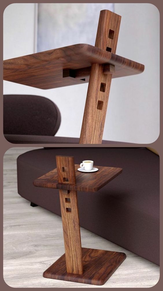 a table with a cup of coffee