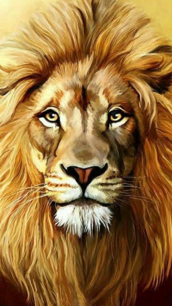 Portrait of a majestic lion with a golden mane, showcasing the king of the jungle's fierce and regal expression.