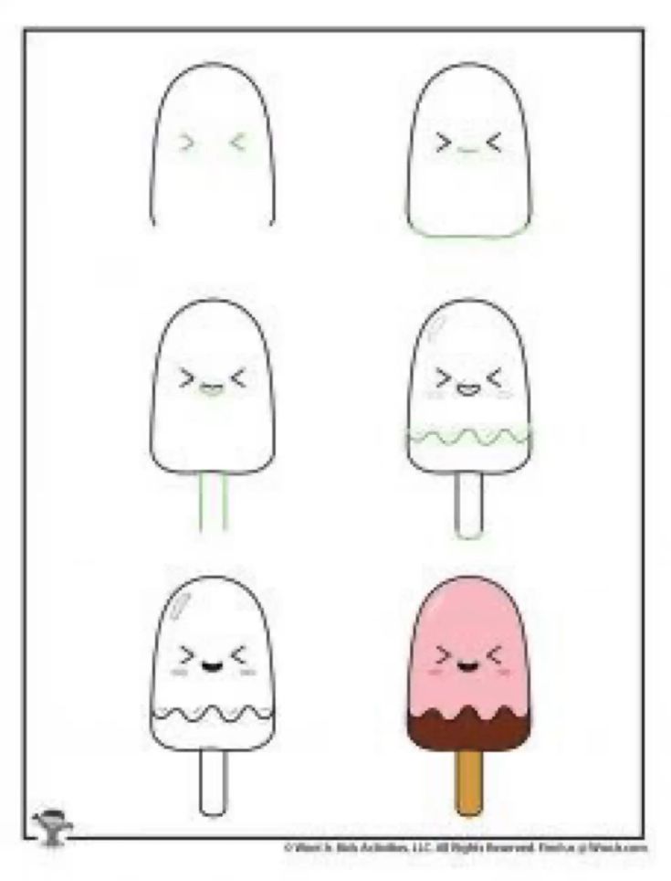 Illustration of five different unhappy melting popsicles