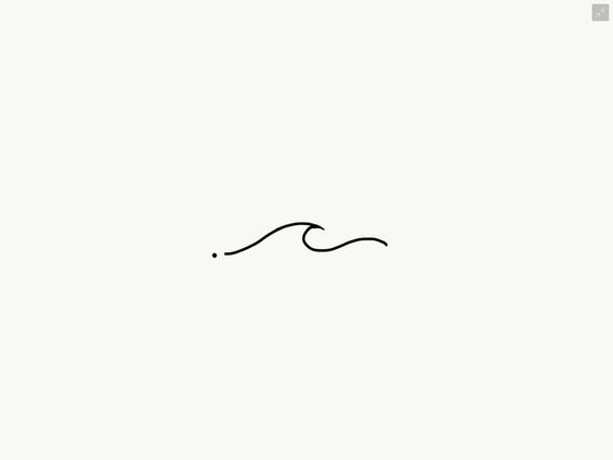 Minimalist black line art wave on a white background, perfect for modern logo design or zen-inspired artistic concepts.