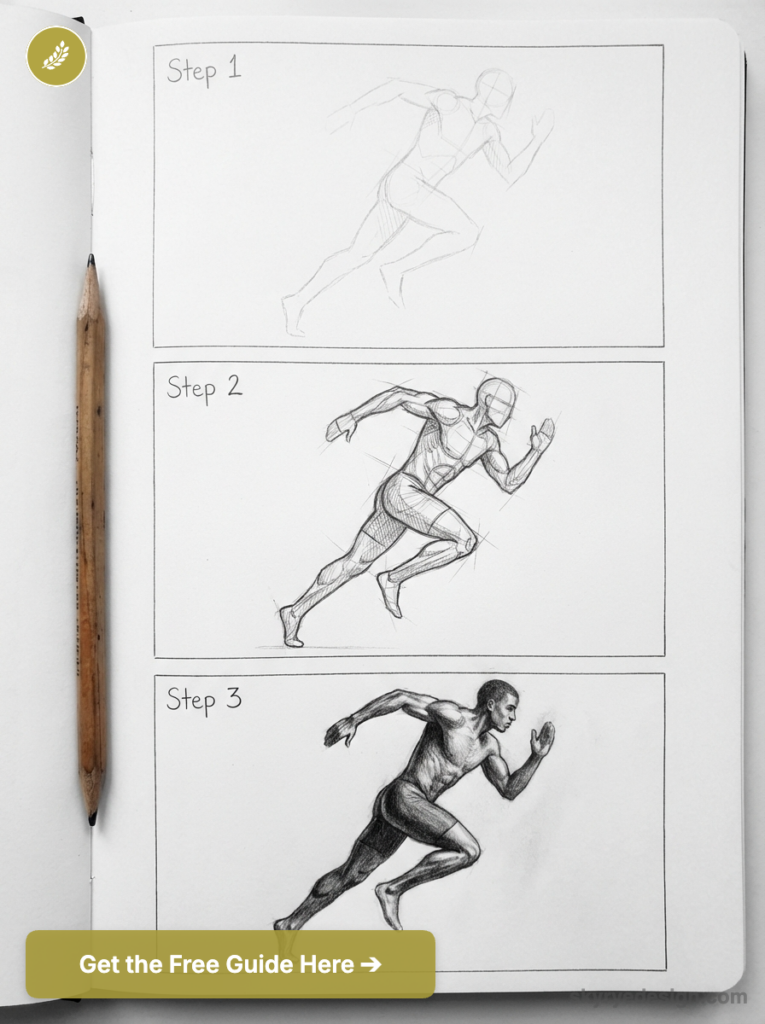 sketch-tutorial - 2026-03-06T175831767 Pencil figure drawing tutorial: step-by-step male runner sketches showing gesture, structure, and detailed anatomy. | Sky Rye Design Pencil figure drawing tutorial: step-by-step male runner sketches showing gesture, structure, and detailed anatomy.