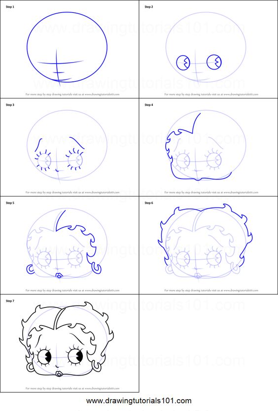 Step-by-step guide on how to draw a cartoon character's face with detailed instructions.