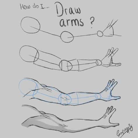 Drawing Arms 1 Step-by-step arm drawing tutorial: Learn how to draw arms with circles, lines, and shading for realistic anatomy in art | Sky Rye Design Step-by-step arm drawing tutorial: Learn how to draw arms with circles, lines, and shading for realistic anatomy in art