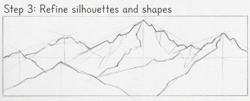 Mountains Drawing: How to Draw Peaks with Real Depth