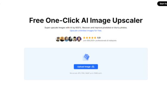 Free One-Click AI Image Upscaler for enhanced image quality. Easy upload, upscale images by 600% quickly and efficiently.