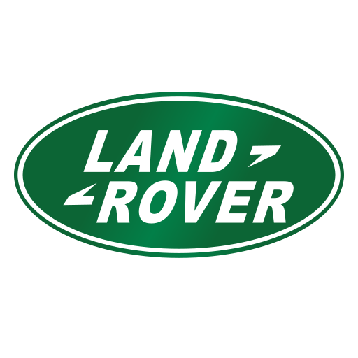 Green oval logo with the text LAND ROVER in bold.