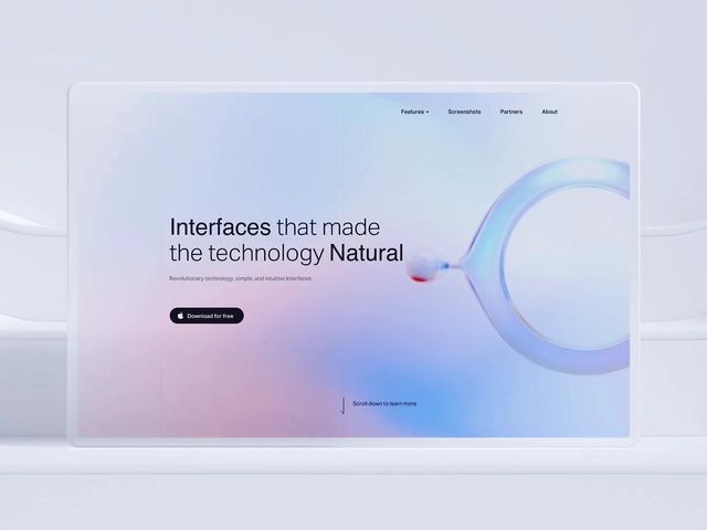 Innovative technology interface with sleek, natural design and gradient colors. Download now for a seamless experience.