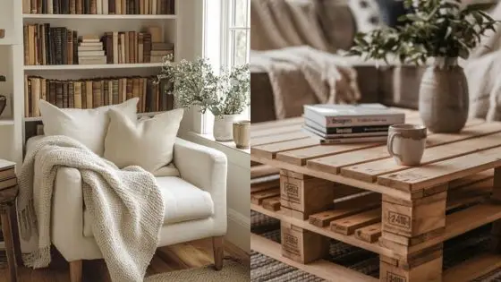 How a pro writer can help the DIY enthusiast spread the word Cozy reading nook with armchair, books, and rustic coffee table in stylish living room setting. | Sky Rye Design Cozy reading nook with armchair, books, and rustic coffee table in stylish living room setting.