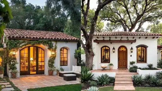 Viewing Deck Blog 37 Charming Spanish-style cottages with terracotta roofs and lush gardens, showcasing cozy architectural design. | Sky Rye Design Charming Spanish-style cottages with terracotta roofs and lush gardens, showcasing cozy architectural design.