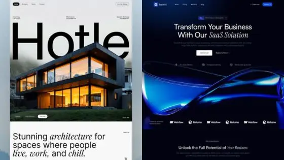 Viewing Deck Blog 52 Modern architecture and SaaS solution websites side by side, highlighting design and business transformation. | Sky Rye Design Modern architecture and SaaS solution websites side by side, highlighting design and business transformation.