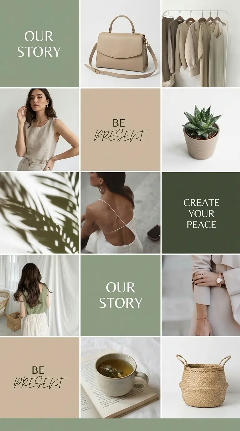 011a52b0-349d-4bd0-b3bf-ee1ab16ea29e Fashion illustration step-by-step tutorial showing female figure proportions and face construction for fashion design | Sky Rye Design Minimal neutral lifestyle collage with beige handbag, clothing, model, succulent, tea cup, woven basket and inspirational text