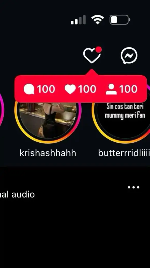 𝐍𝐎𝐓𝐓𝐘𝐔𝐇 Social media notifications with 100 likes, comments, and followers on a dark background, featuring user profiles. | Sky Rye Design Social media notifications with 100 likes, comments, and followers on a dark background, featuring user profiles.