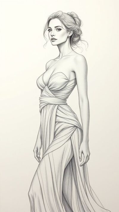 Dress Drawing Techniques And Tips For Fashion Sketching dress-drawing-techniques-and-tips-for-fashion-sketching