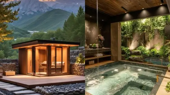 How to Build Your Own Outdoor Sauna and Prepare the Garden for It Modern luxury retreat with outdoor sauna and indoor spa, set against a scenic mountain backdrop. | Sky Rye Design Modern luxury retreat with outdoor sauna and indoor spa, set against a scenic mountain backdrop.