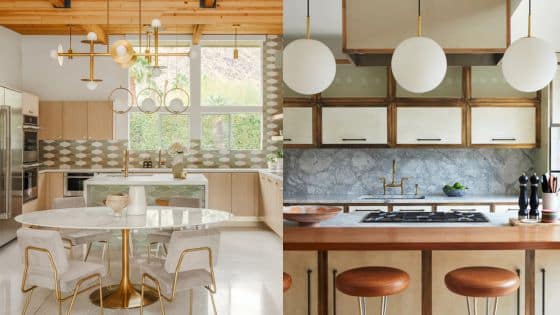 Top Countertop Materials for Modern Kitchen Design Modern kitchens with stylish lighting, marble accents, and wood elements for a contemporary aesthetic. | Sky Rye Design Modern kitchens with stylish lighting, marble accents, and wood elements for a contemporary aesthetic.