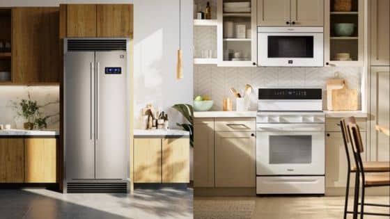 Understand the lifespan of your home appliances Modern kitchen with stainless steel refrigerator and oven range, light cabinets, and minimal decor. | Sky Rye Design Modern kitchen with stainless steel refrigerator and oven range, light cabinets, and minimal decor.