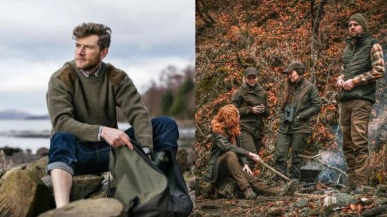 Viewing Deck Blog-10 Man by a lake and hikers gathering around a campfire in autumn forest setting. | Sky Rye Design Man by a lake and hikers gathering around a campfire in autumn forest setting.