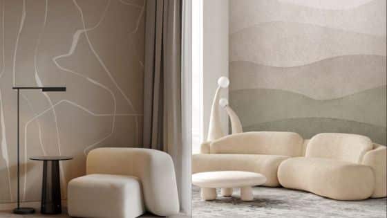 Viewing Deck Blog 2 Minimalist living room with abstract walls, soft beige furniture, modern chairs, and unique lighting fixtures. | Sky Rye Design Minimalist living room with abstract walls, soft beige furniture, modern chairs, and unique lighting fixtures.