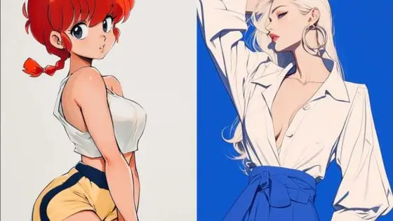 Viewing Deck Blog - 2025-04-10T194715394 Two stylish anime characters: one with red hair in casual attire and another with platinum hair in elegant fashion. | Sky Rye Design Two stylish anime characters: one with red hair in casual attire and another with platinum hair in elegant fashion.