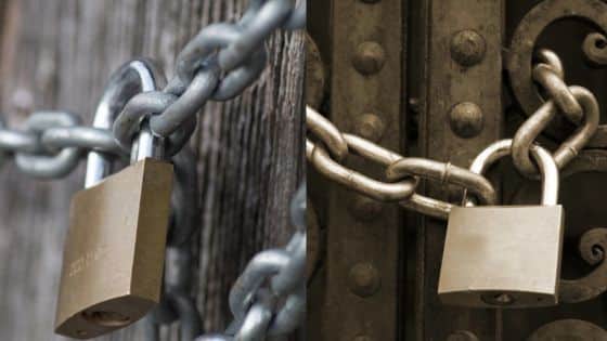 Viewing Deck Blog - 2025-04-14T134705442 Two padlocks on metal chains securing gates, representing safety and security. | Sky Rye Design Two padlocks on metal chains securing gates, representing safety and security.