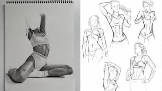 Viewing Deck Blog - 2025-04-29T212956276 Sketches of female fitness poses on paper, showcasing athletic forms in various dynamic positions. | Sky Rye Design Sketches of female fitness poses on paper, showcasing athletic forms in various dynamic positions.