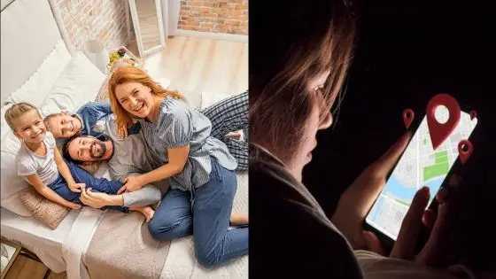 Viewing Deck Blog-3 Family bonding on bed and a person using a GPS map on phone. | Sky Rye Design Family bonding on bed and a person using a GPS map on phone.