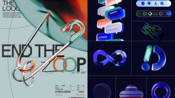 Viewing Deck Blog 66 Futuristic graphic design with abstract elements, infinity symbol, and digital interface icons on a dark background. | Sky Rye Design Futuristic graphic design with abstract elements, infinity symbol, and digital interface icons on a dark background.