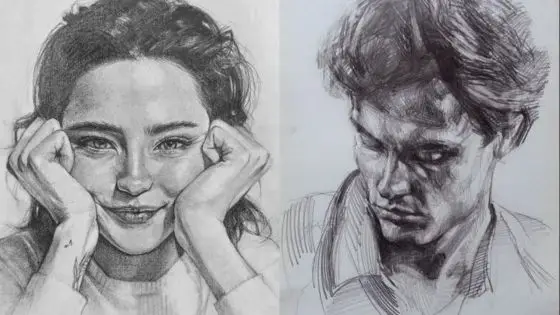 Viewing Deck Blog 73 Pencil sketches of a smiling woman and a contemplative man, showcasing detailed expressions and artistic skill. | Sky Rye Design Pencil sketches of a smiling woman and a contemplative man, showcasing detailed expressions and artistic skill.