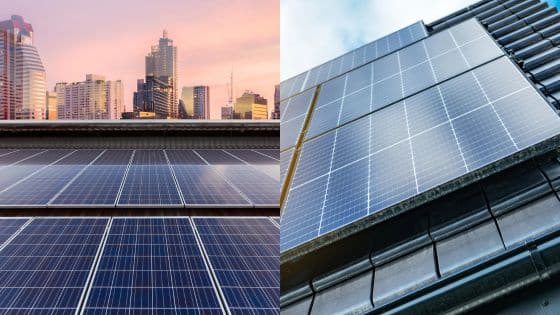 Viewing Deck Blog 8 Solar panels on urban rooftops harnessing energy at sunset, showcasing sustainable city infrastructure. | Sky Rye Design Solar panels on urban rooftops harnessing energy at sunset, showcasing sustainable city infrastructure.