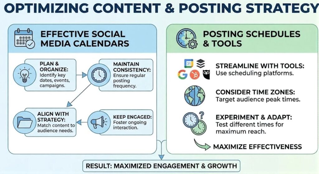 unnamed 93 Infographic: optimizing content & posting strategy with social media calendars, scheduling tools, time-zone testing to maximize engagement. | Sky Rye Design Infographic: optimizing content & posting strategy with social media calendars, scheduling tools, time-zone testing to maximize engagement.