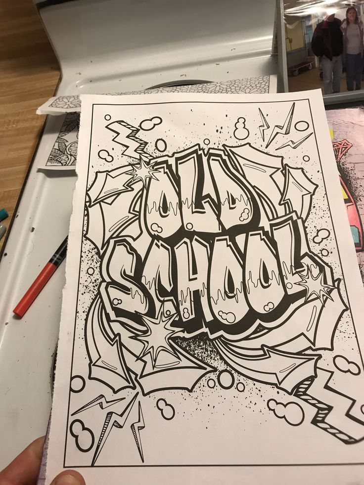 Graffiti-style Old School artwork with dynamic lines and shapes, emphasizing urban and retro themes.