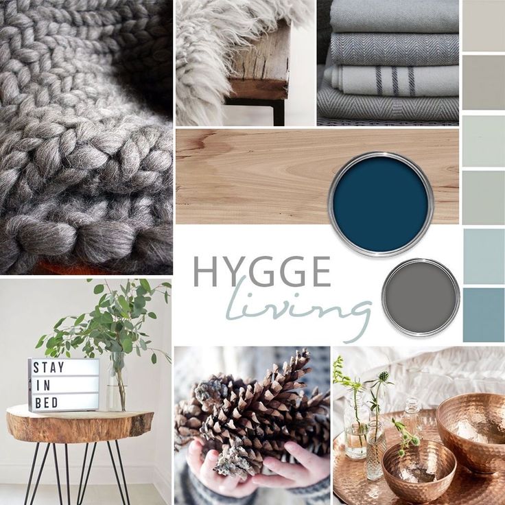 Hygge living collage with cozy textures, neutral colors, blankets, and natural decor for a warm, inviting atmosphere.