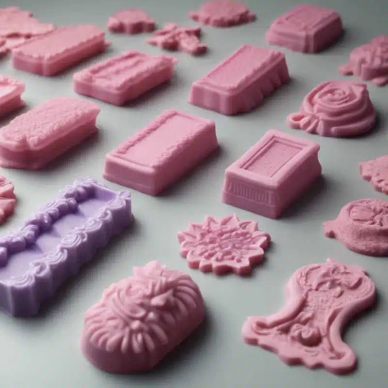 FOOTER_GALLERY_03_e573b713-04ab-434c-9617-041e0dd12e9c_1080x Assorted pink and purple decorative soap bars with intricate designs on a white background. | Sky Rye Design Assorted pink and purple decorative soap bars with intricate designs on a white background.