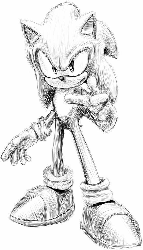 Sketched illustration of a confident anthropomorphic hedgehog in a dynamic pose, pointing with attitude.