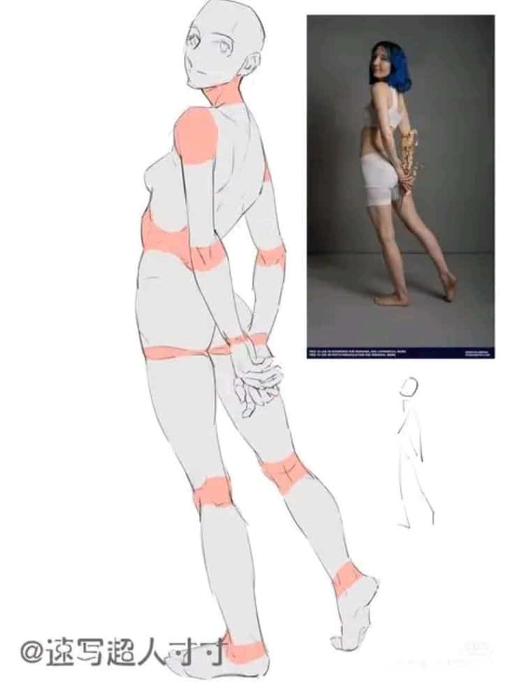 OC art base 1 Anime figure and photograph comparison highlighting pose and anatomical structure. | Sky Rye Design Anime figure and photograph comparison highlighting pose and anatomical structure.
