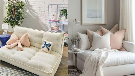 The Honey Pot Sofa Bed A Blend of Comfort and Design Modern living room with cozy sofas, decorative pillows, and stylish décor in a bright, inviting space. | Sky Rye Design Modern living room with cozy sofas, decorative pillows, and stylish décor in a bright, inviting space.